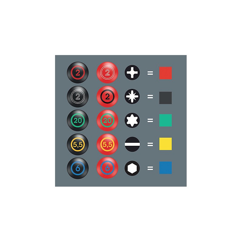  Jeu De Tournevis 334/355/6 Rack - WERA