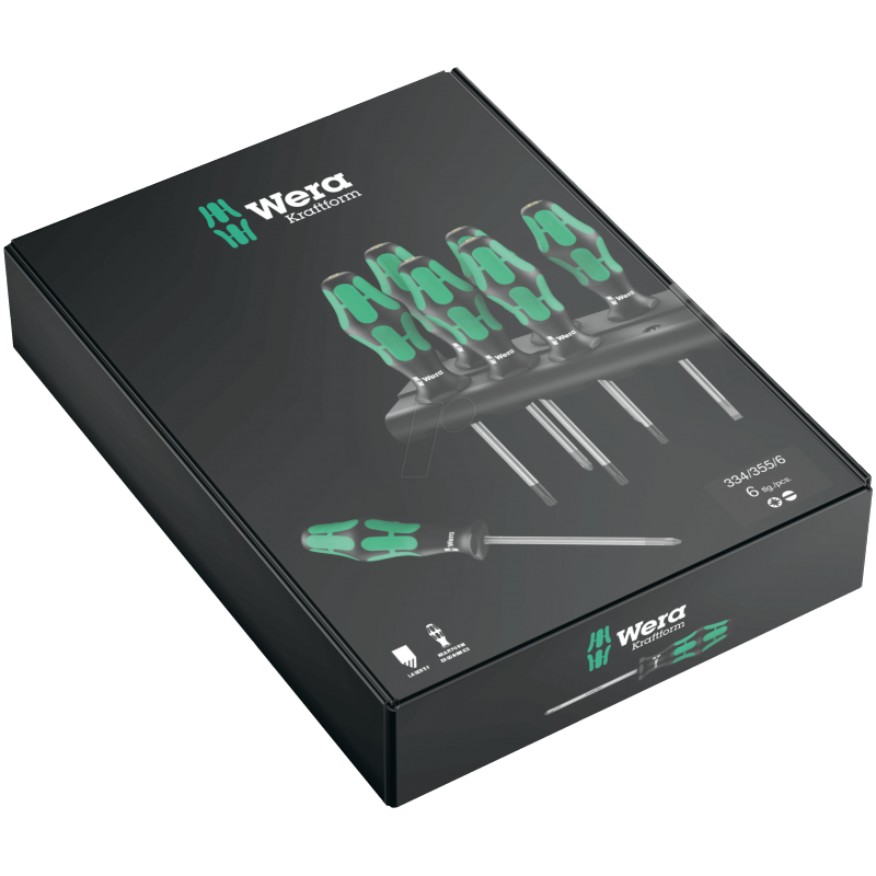  Jeu De Tournevis 334/355/6 Rack - WERA