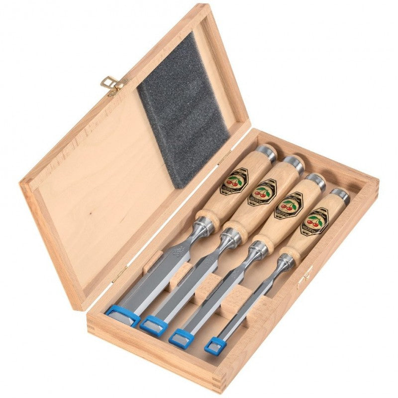  KIRSCHEN - (1141) Coffret En Bois De 4 Ciseaux à Bois No°1001