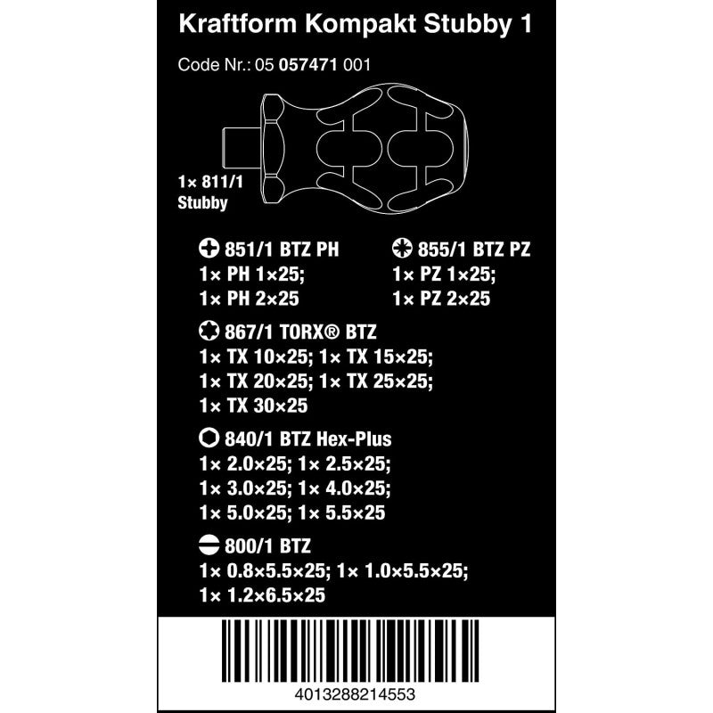  Kraftform Kompakt Stubby 1 - WERA