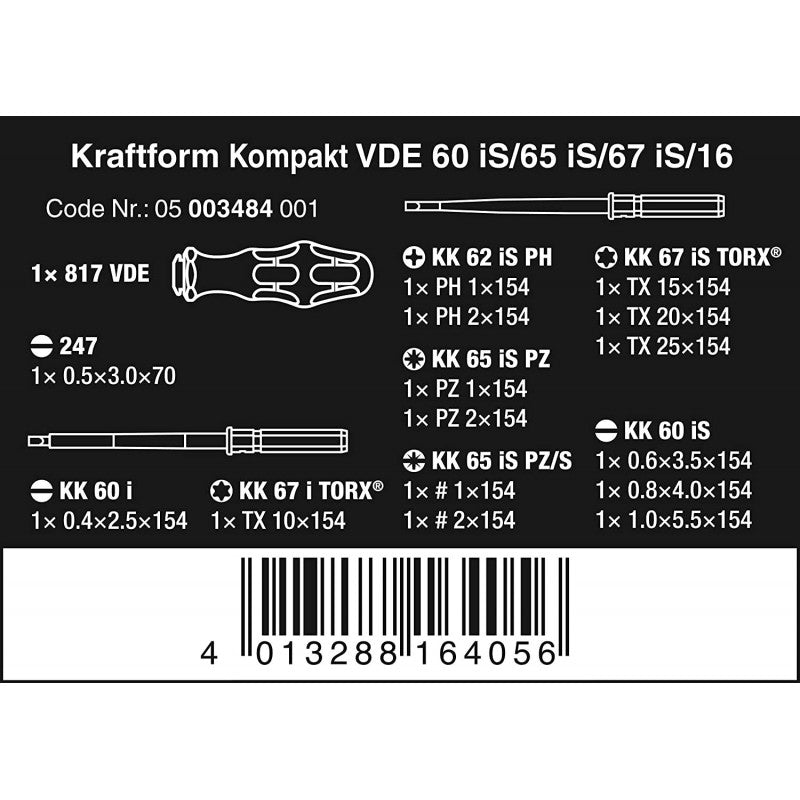  Kraftform Kompakt VDE 16 Extra Slim 1 Tool Finder - WERA