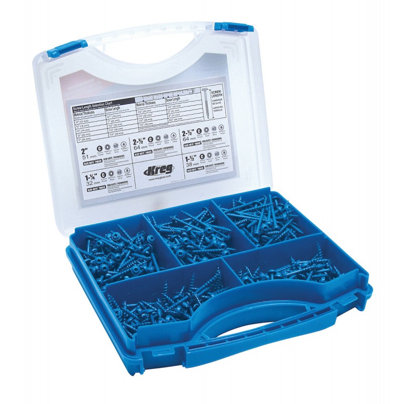  Mallette D'assortiment De Vis Kreg Blue-Kote