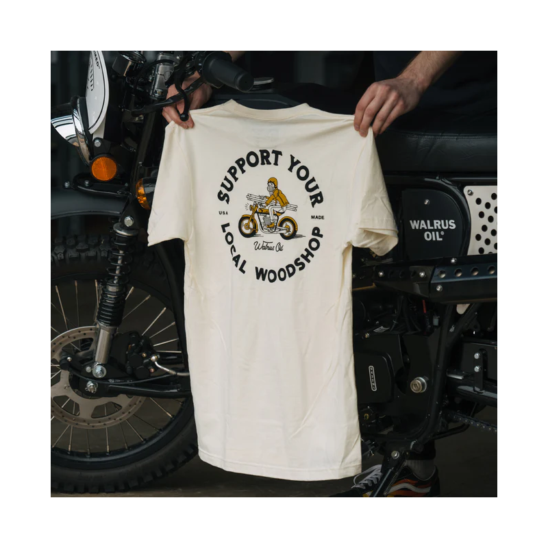  T-Shirt "Support Your Local Wood Shop" Walrus Oil