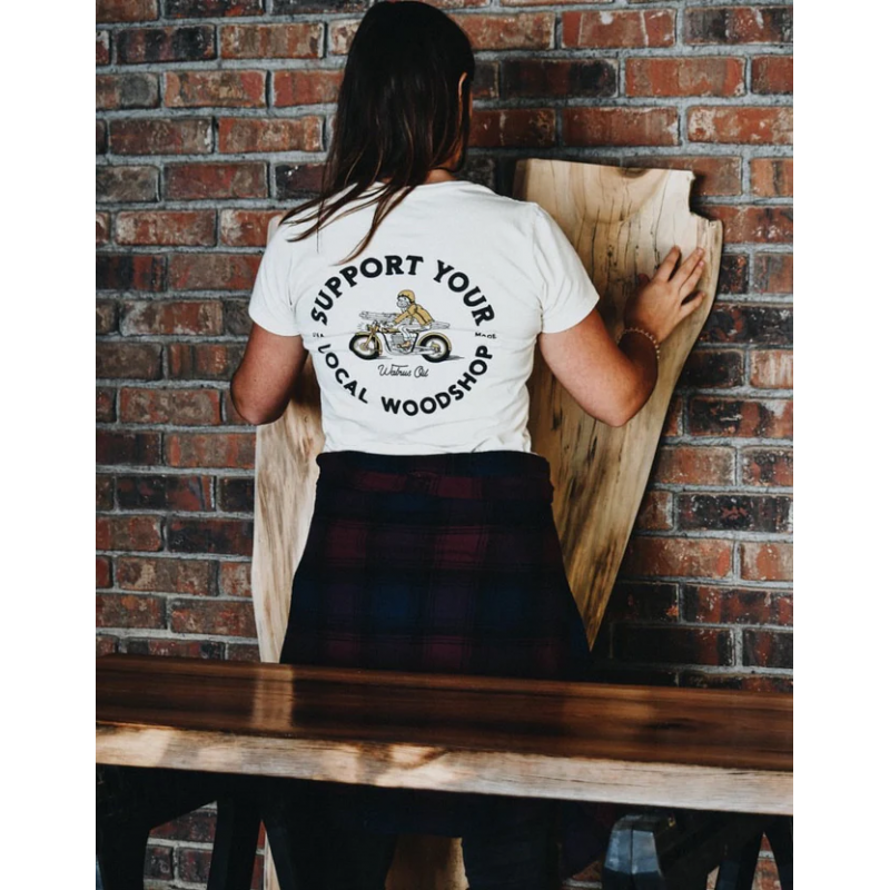  T-Shirt "Support Your Local Wood Shop" Walrus Oil