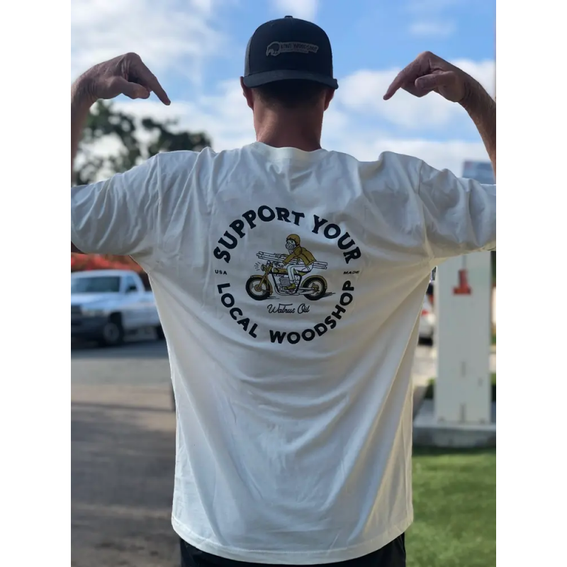  T-Shirt "Support Your Local Wood Shop" Walrus Oil