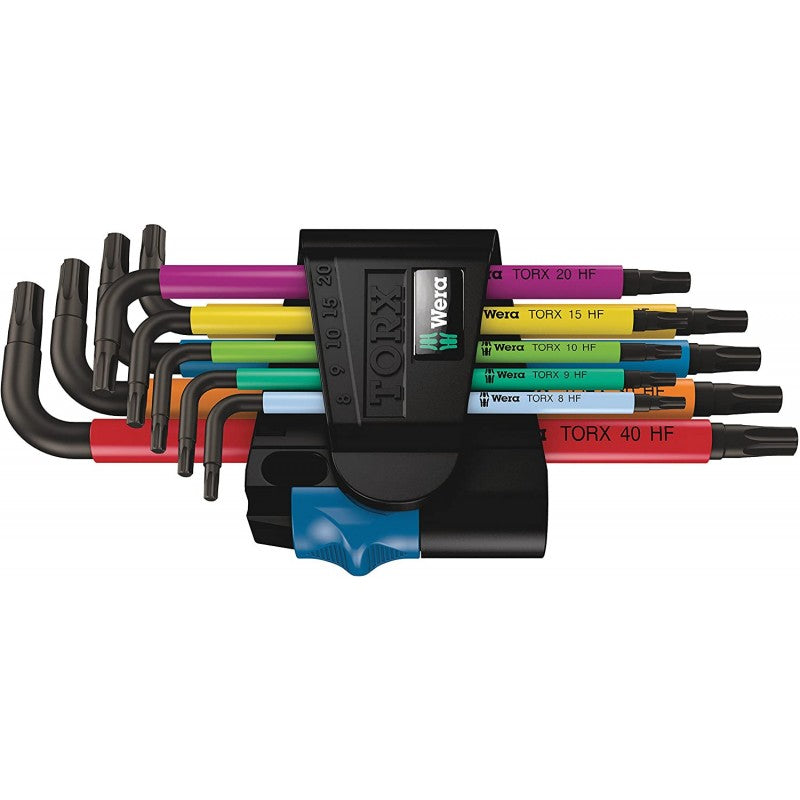 Wera Multicolore Clés Mâles Coudées TORX HF Avec Fonction De Retenue, 9 Pièces