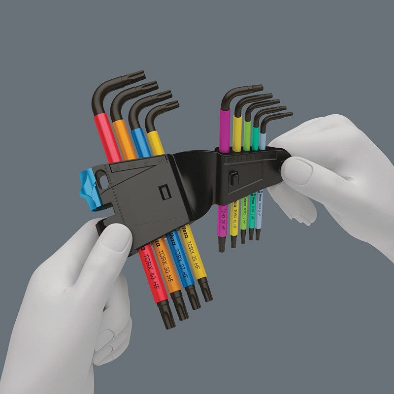  Wera Multicolore Clés Mâles Coudées TORX HF Avec Fonction De Retenue, 9 Pièces